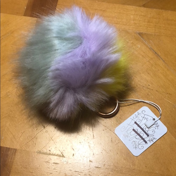 Free People XL Faux Fur Pompom Bag Charm - Picture 2 of 4